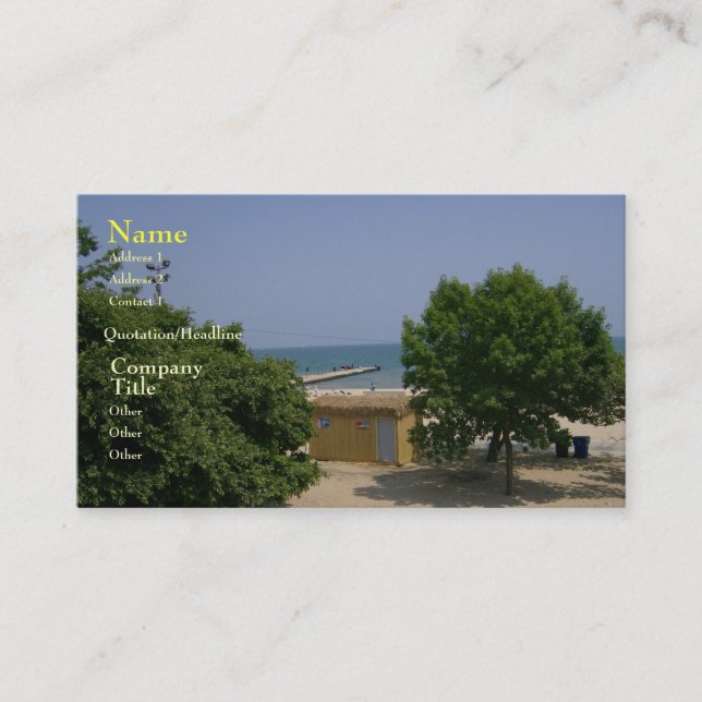 Business Cards vom Lake Michigan Visitenkarte (Vorderseite)