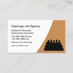 Business Cards von modernen Jobagenturen Visitenkarte