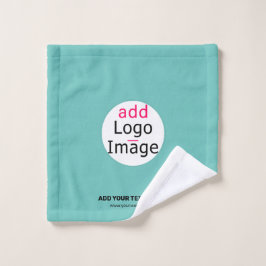 Business Chic, anpassbares Add-Logo Fresh Mint Waschlappen