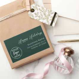 Business Christmas Happy Holidays  Rechteckiger Aufkleber