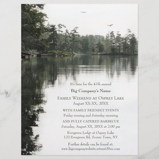 Business Church Rustic Weekend Family Retreat Flyer (Vorne)
