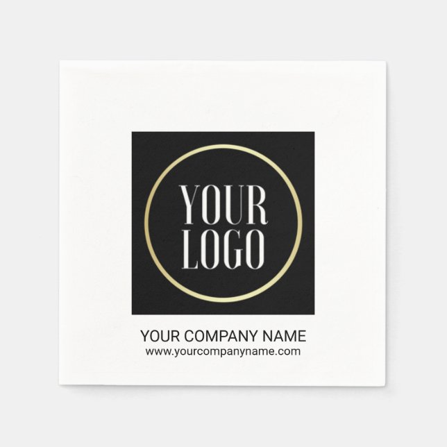 Business Company Event-Party | LOGO hinzufügen Serviette (Vorderseite)