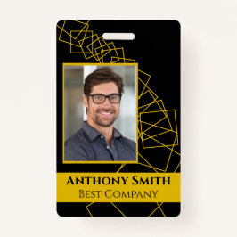 Business Conference ID Abzeichen Black and Gold Ausweis