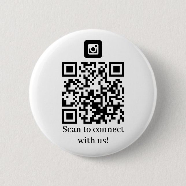Business Connect mit uns QR-Code Button (Vorderseite)