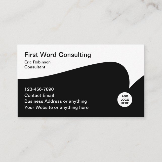 Business Consultant Moderne Logos Visitenkarten Visitenkarte (Vorderseite)