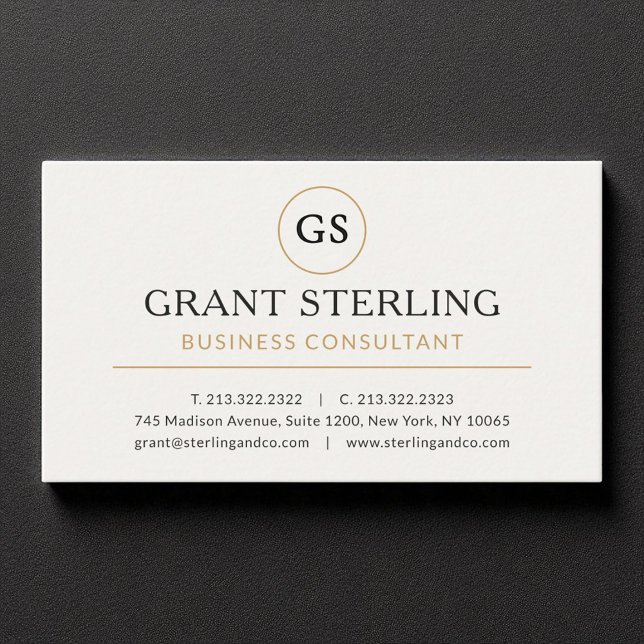Business Consultant White Gold Luxury Visitenkarte (Von Creator hochgeladen)
