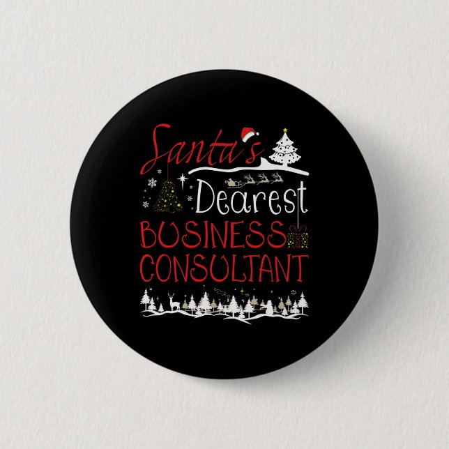 Business Consultant Xmas Job Niedlich Weihnachten Button (Vorderseite)