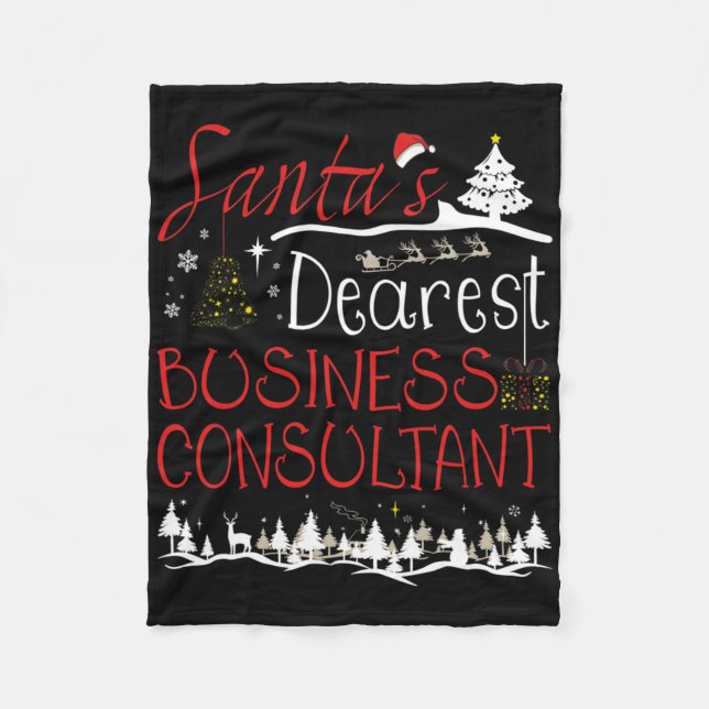 Business Consultant Xmas Job Niedlich Weihnachten Fleecedecke (Vorderseite)