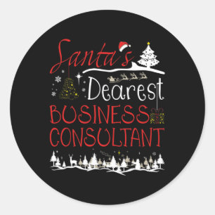 Business Consultant Xmas Job Niedlich Weihnachten Runder Aufkleber