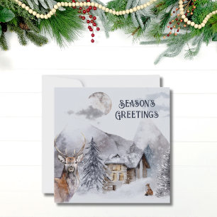 Business Corporate Elegante Winter Nature Holiday Karte