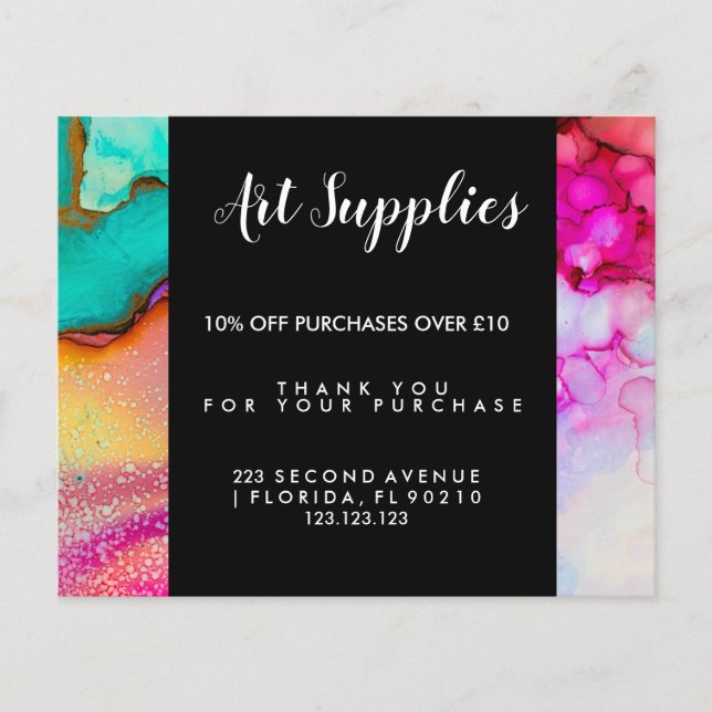 Business Coupon bieten Marketing neue Adresse Ankü Flyer (Vorne)
