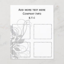 Business Coupons mit schwarzem und weißem Chic