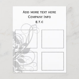 Business Coupons mit schwarzem und weißem Chic Flyer