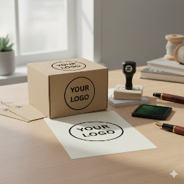 Business Custom Branded Logo Rubber Stamp  Gummistempel