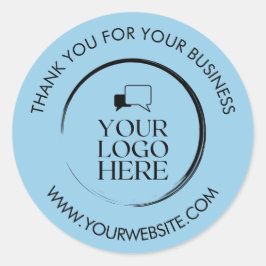 Business Danke Stickers Custom Logo Blue