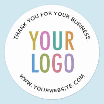 Business Danke Stickers Custom Logo Round