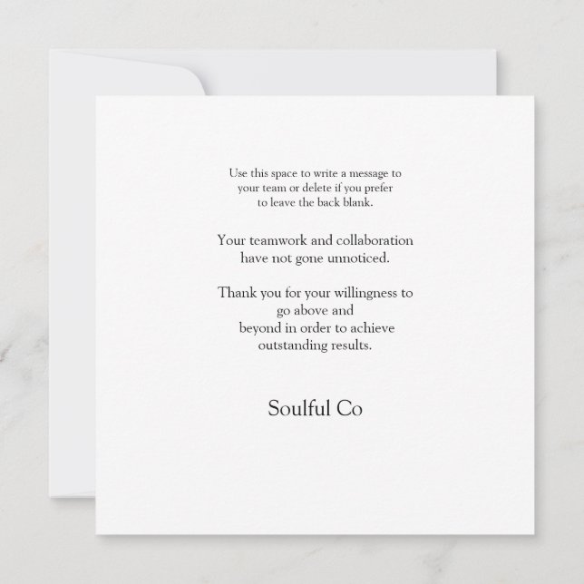 Business Danke Team Foto Corporate (Rückseite)