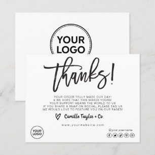 Business Dankeschön Karte / Packungsbeilage