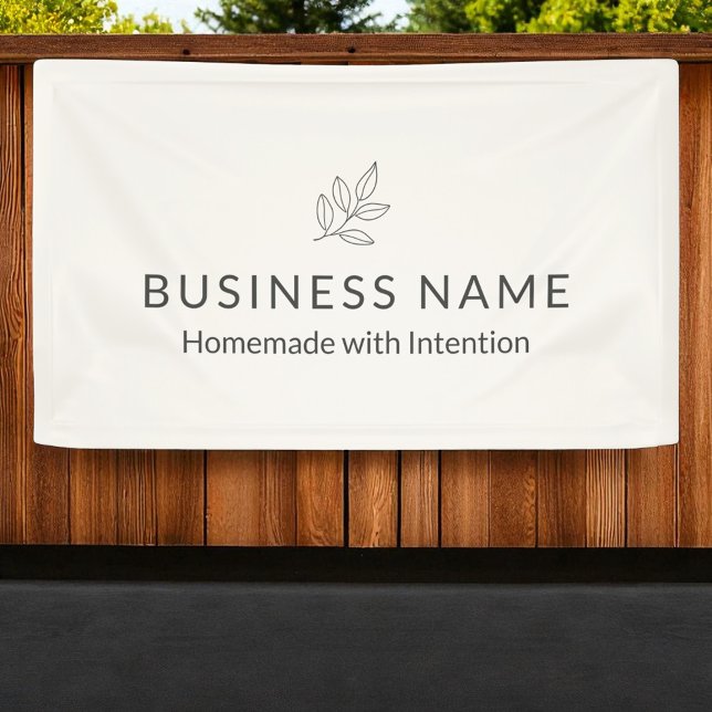 Business Display Neutral Botanical Minimalist  Banner (Von Creator hochgeladen)