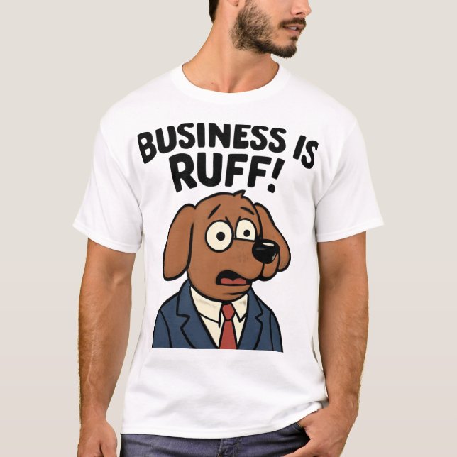 Business Dog in Anzug - Funny Quote Art T-Shirt (Vorderseite)
