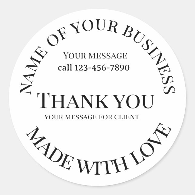 business editable sticker (Vorderseite)