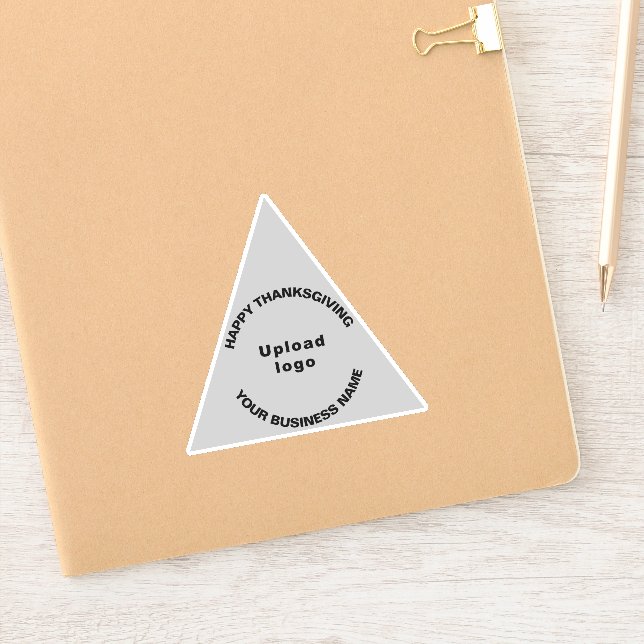 Business Erntedank Gray Triangle Vinyl Sticker (Notizbuch)