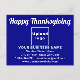 Business Erntedank Gruß auf Blue Postcard Postkarte