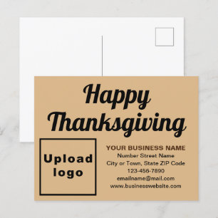 Business Erntedank Light Brown Holiday Postkarte
