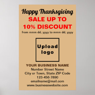 Business Erntedank Sale on Light Brown Poster