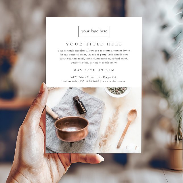 Business Event Minimalistisches Berufliches Foto Flyer (Simple business photo brochure flyers.)