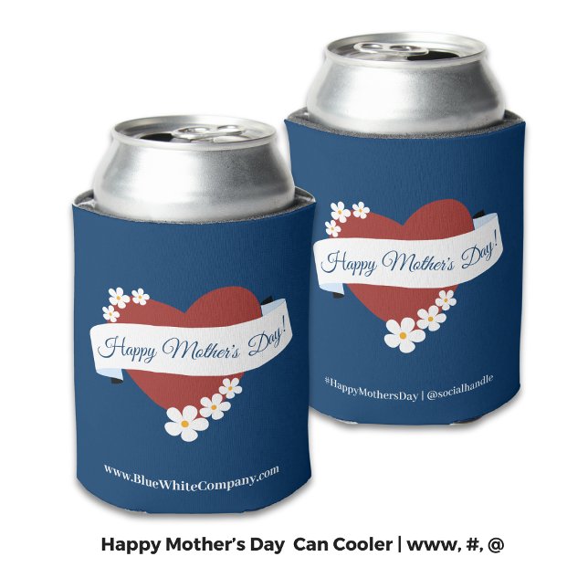 Business Event Red Heart Happy Mother Day Dosenkühler (Business Event Red Heart Happy Mother's Day Can Cooler, www, #, @)