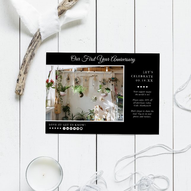 Business Event | Schwarzes modernes Minimalistisch Einladung (Von Creator hochgeladen)