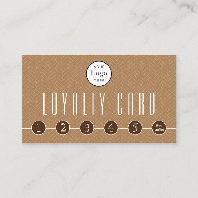 Business Free Coffee Loyalty Card Treuekarte (Vorderseite)