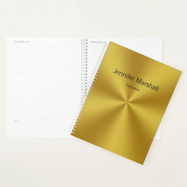 Business Gold & Black Name Professional Titre du p (Devant avec enveloppe)