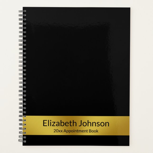 Business Gold und Black Name Terminologiebuch Planer (Vorderseite)