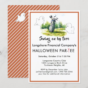 Business Golf Club Halloween Par-tee Einladung