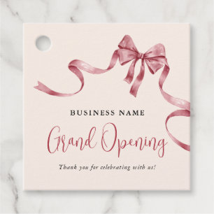 Business Grand Opening Modern Red Ribbon Geschenkanhänger
