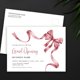 Business Grand Opening Modern Ribbon Cutting Einladungspostkarte