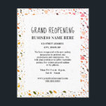 Business Grand Relaunch Covid Safety Terrazzo Flyer<br><div class="desc">Terrazzo-Muster mit Wüste inspiriert Farbschema und schwarzem Text.</div>