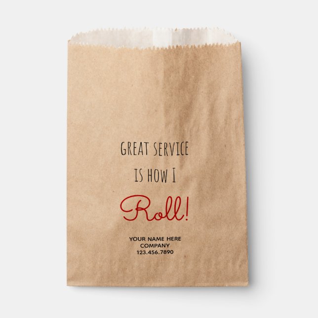Business Great Service ist wie ich Roll Geschenktütchen (Vorderseite)