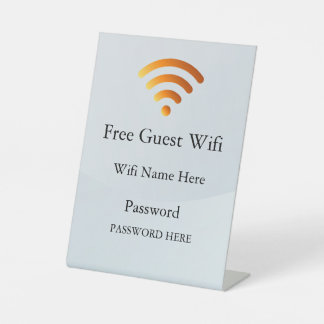 Business Guest Wifi Password and Network Sockelschild