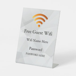 Business Guest Wifi Password and Network Sockelschild
