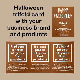 Business Halloween Brown Trifold Card Dreifach Gefaltete Karte