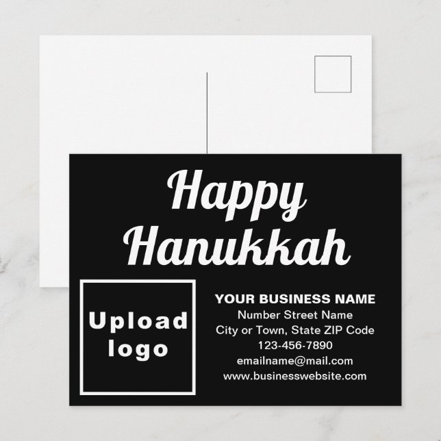 Business Hanukkah Black Holiday Postkarte (Vorne/Hinten)