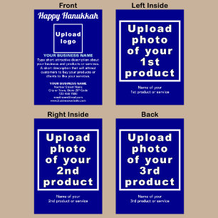 Business Hanukkah Blue Faltenkarte Karte
