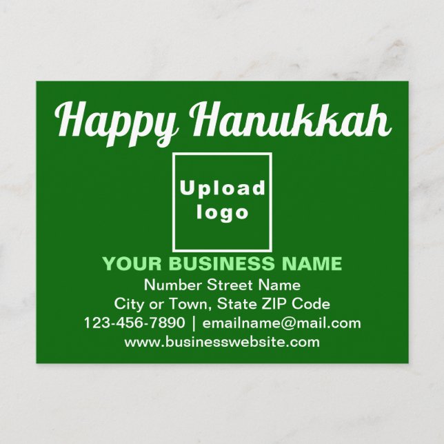 Business Hanukkah Gruß auf grüne Postkarte (Vorderseite)
