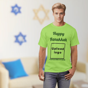 Business Hanukkah Gruß auf grünem T - Shirt
