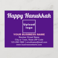 Business Hanukkah Gruß auf Lila Postkarte