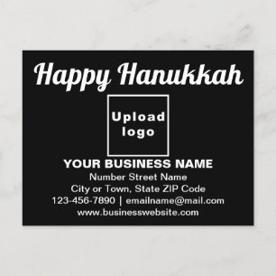 Business Hanukkah Gruß auf schwarze Postkarte