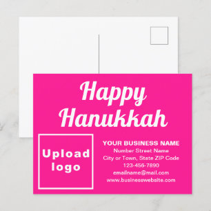 Business Hanukkah Pink Holiday Postkarte